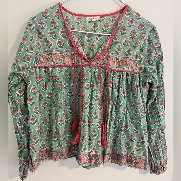 Marea Block Printed Top - Picture 1 of 3
